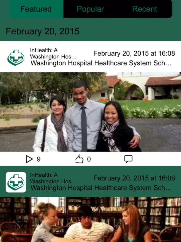 Washington Healthcare (MYWTMF) iPad  Screenshots