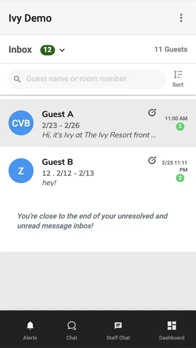 Скриншоты Ivy Staff Chat App