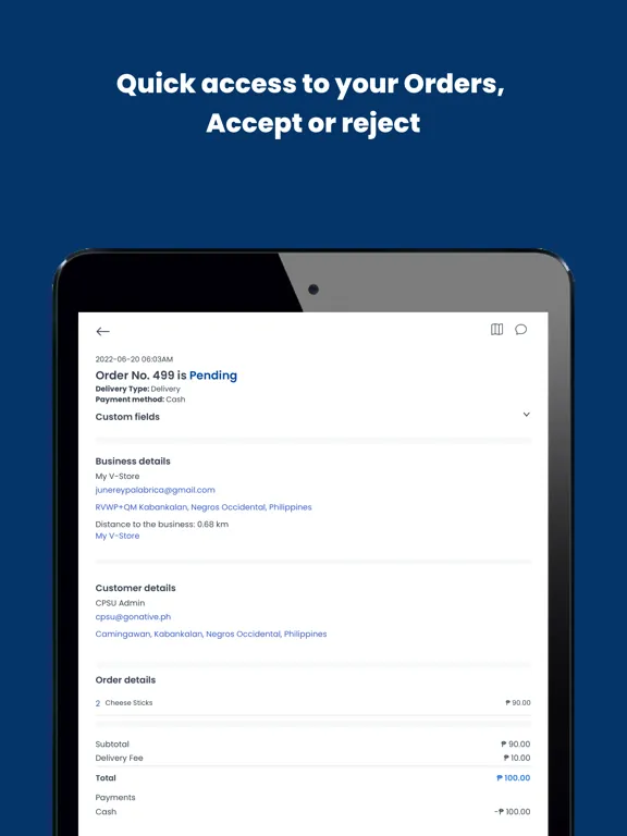 Go Native PH Merchant iPad  Screenshots