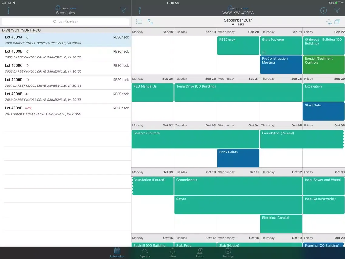 Captures d'écran de SchedulePro Mobile iPad 