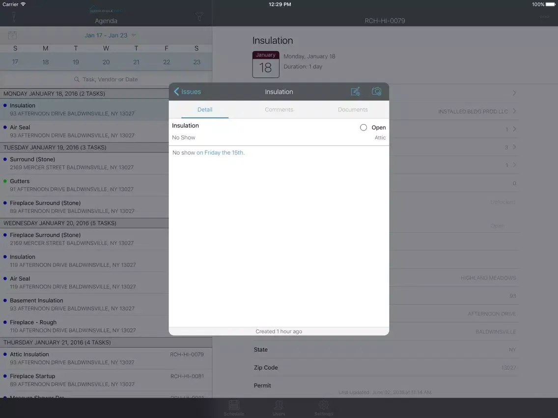 Captures d'écran de SchedulePro Mobile iPad 