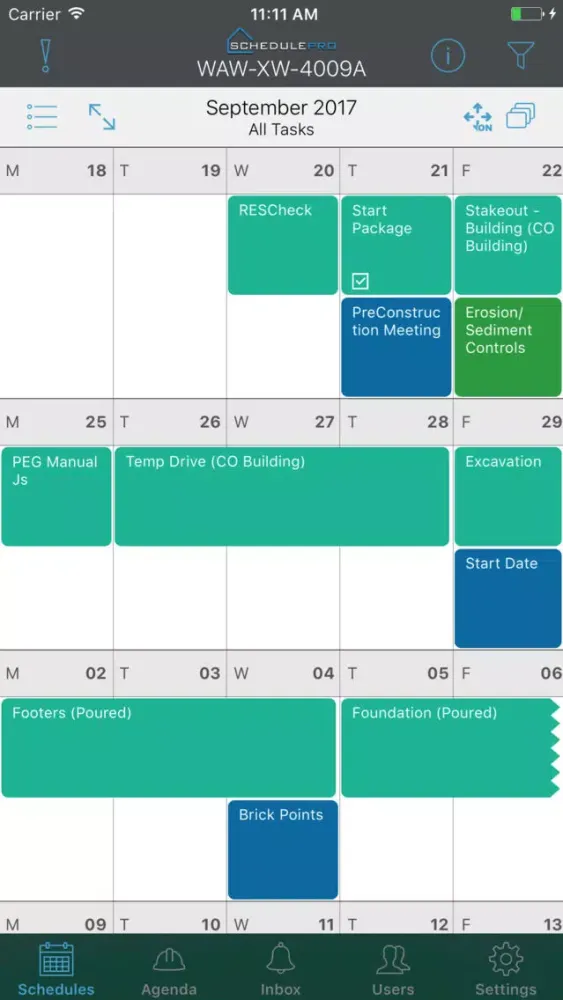 Captures d'écran de SchedulePro Mobile