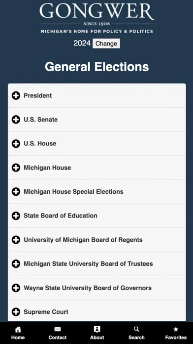 Capturas de tela do Michigan Elections