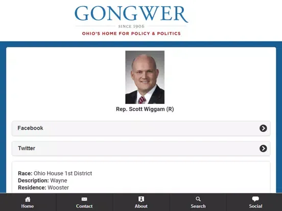 Capturas de tela do 2020 Ohio Elections iPad 