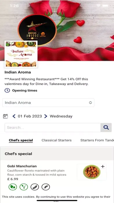 Capturas de tela do Indian Aroma UK
