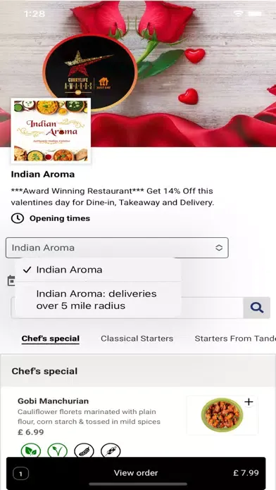 Capturas de tela do Indian Aroma UK