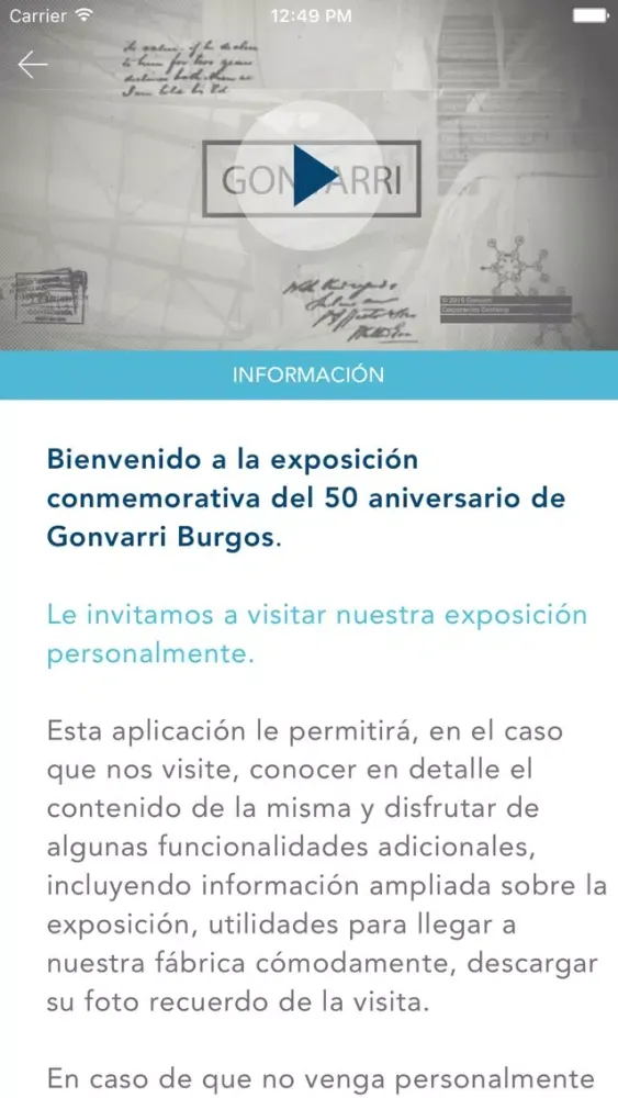 Capturas de tela do Gonvarri Burgos 50 Aniversario