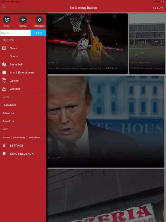 The Gonzaga Bulletin iPad  سکرین شاٹس
