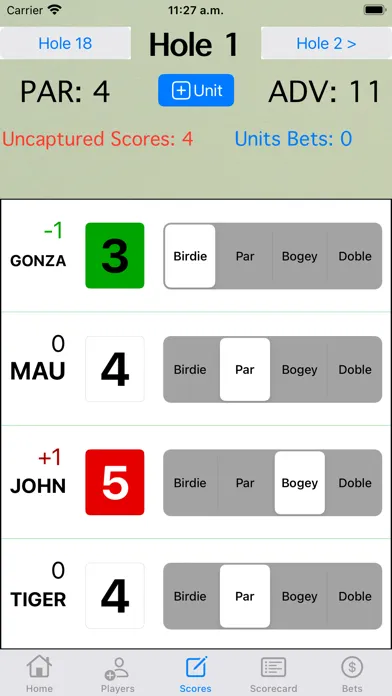 ภาพหน้าจอของ one under golf