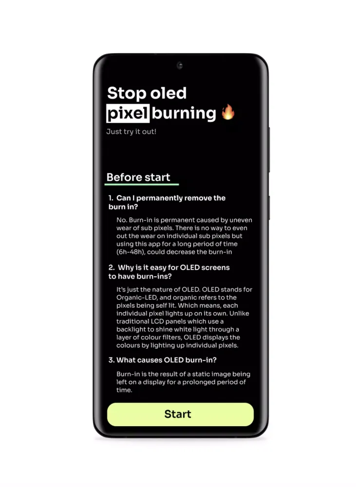 Burn-in fixer স্ক্রিনশট