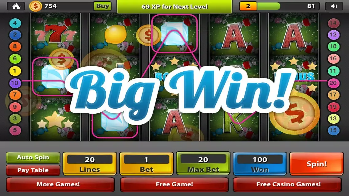 Zrzuty ekranu Santa’s Kettle of Gold Slots FREE – Spin the Holiday Bonus Casino Wheel , Big Win Payout Slot Machine