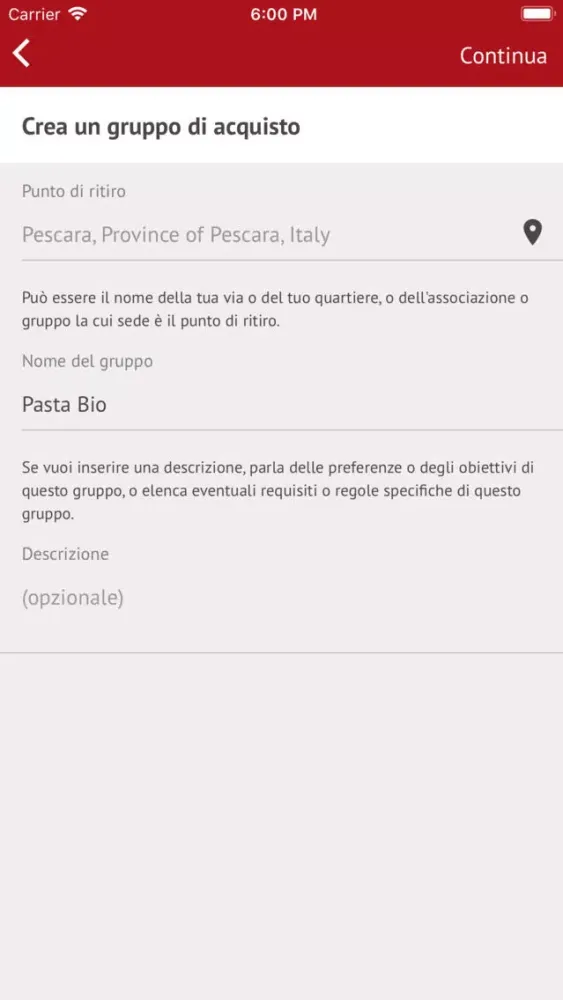 Tangkapan skrin Gruppi di acquisto Goobuy