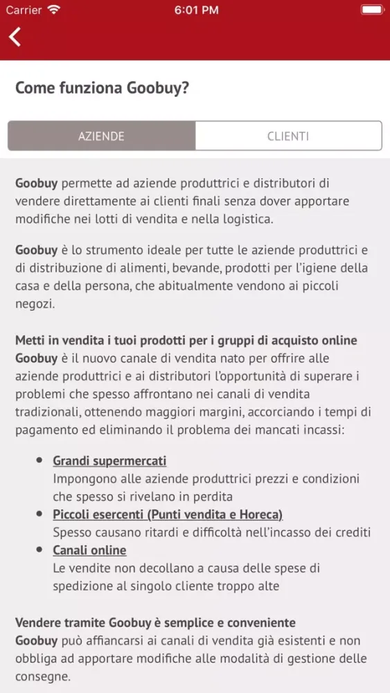 Tangkapan skrin Gruppi di acquisto Goobuy