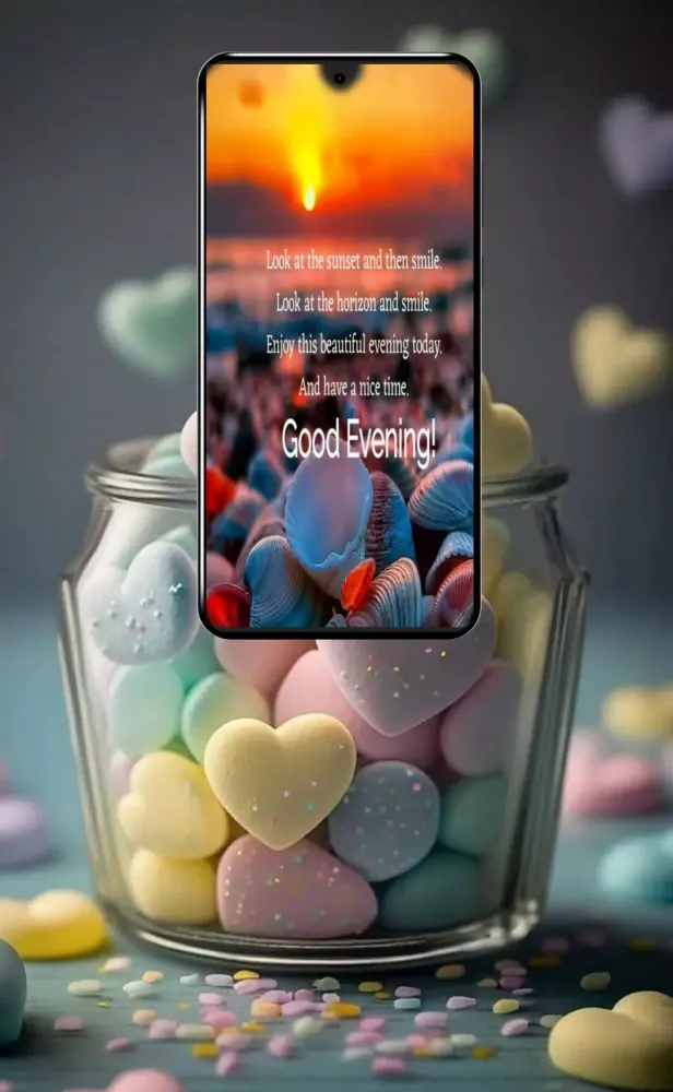 Captures d'écran de good evening love message