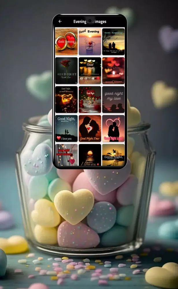 Captures d'écran de good evening love message