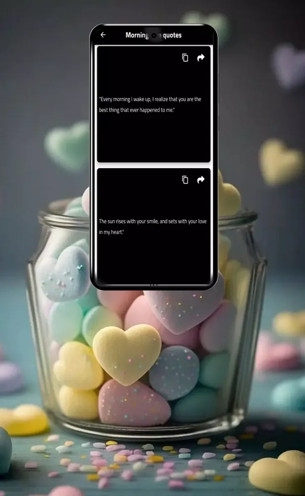 Captures d'écran de good evening love message