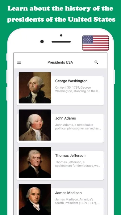 History Presidents of USA Ekran Görüntüleri