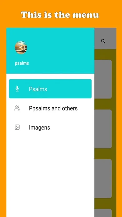 Capturas de tela do Psalms 23 and others
