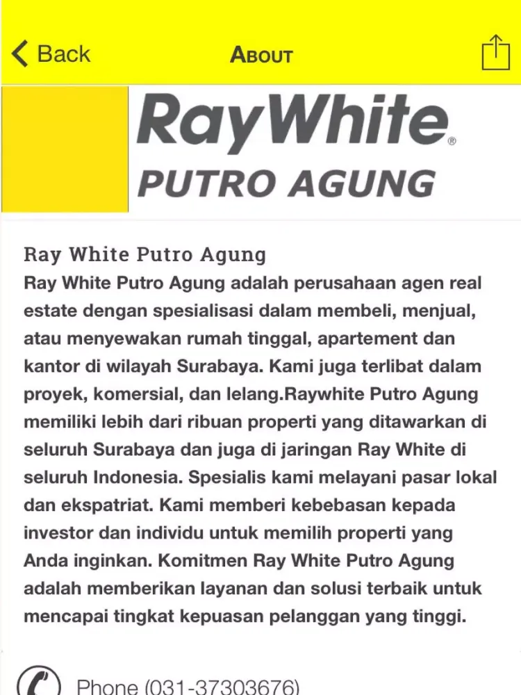 Скриншоты Ray White Putro Agung iPad 