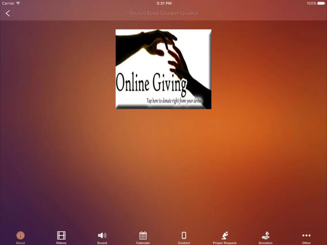 Toledo Bend Cowboy Church iPad  Screenshots