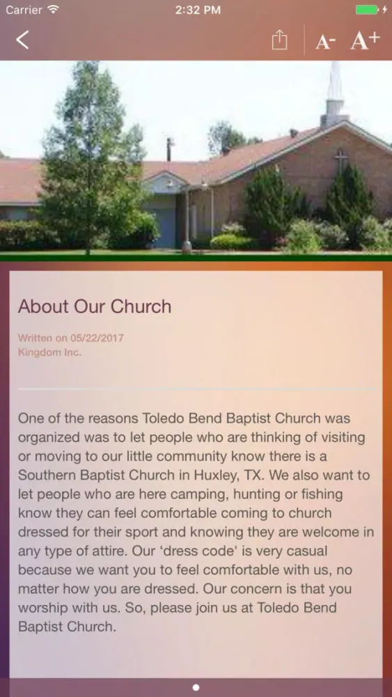 Toledo Bend Cowboy Church Screenshots
