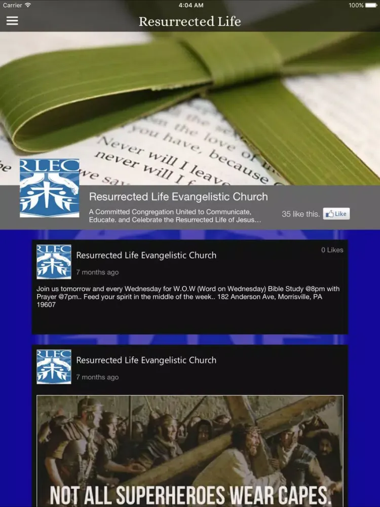صور Resurrected Life Evangelistic Church iPad 
