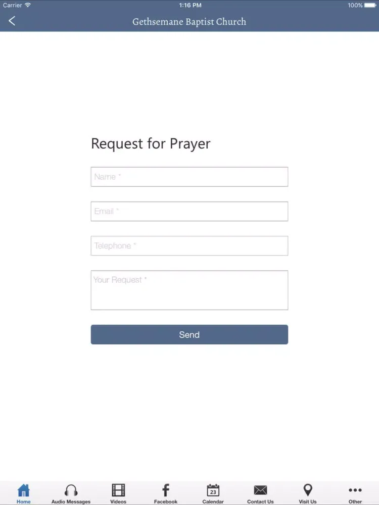 Gethsemane Baptist Church iPad  스크린샷