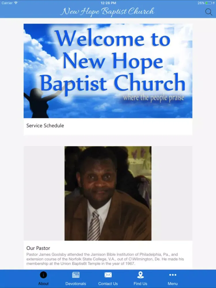 New Hope Baptist Church iPad 應用截圖