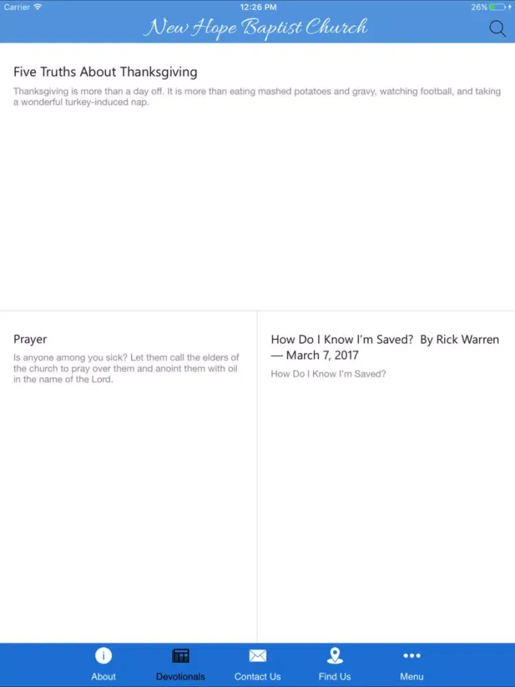 New Hope Baptist Church iPad 應用截圖