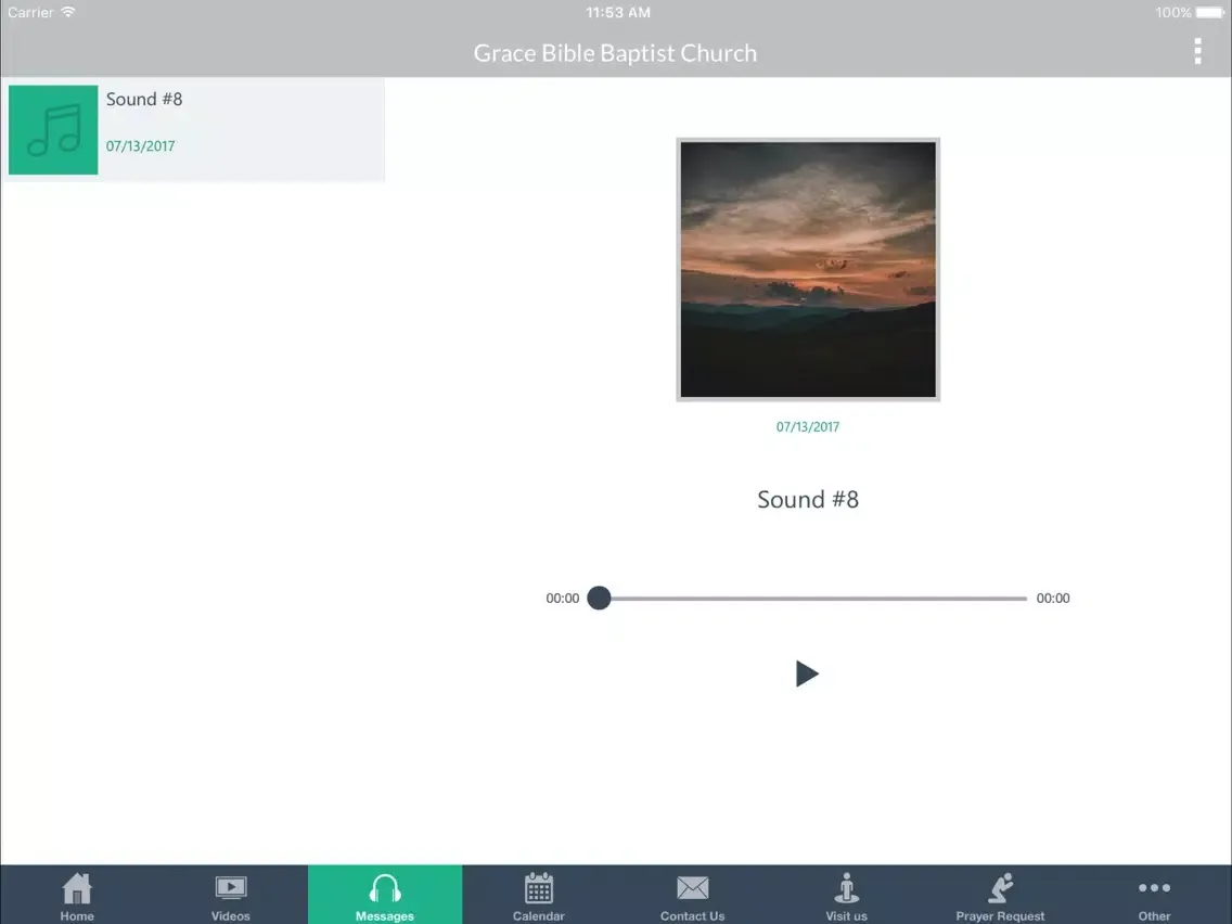 Grace Bible Baptist Church iPad  Ekran Görüntüleri