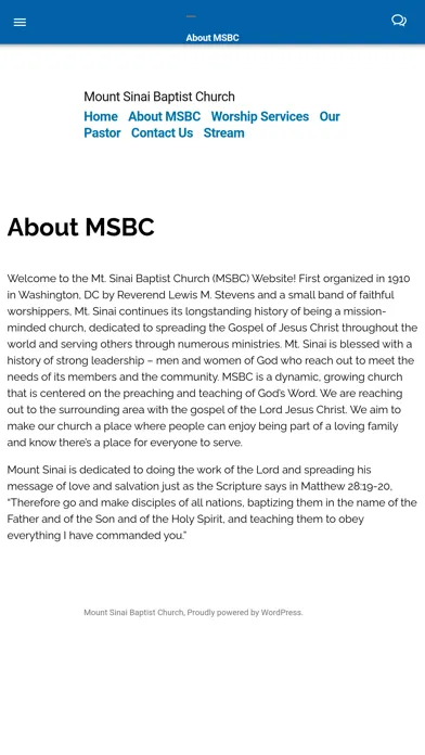 Mount Sinai Baptist Church স্ক্রিনশট