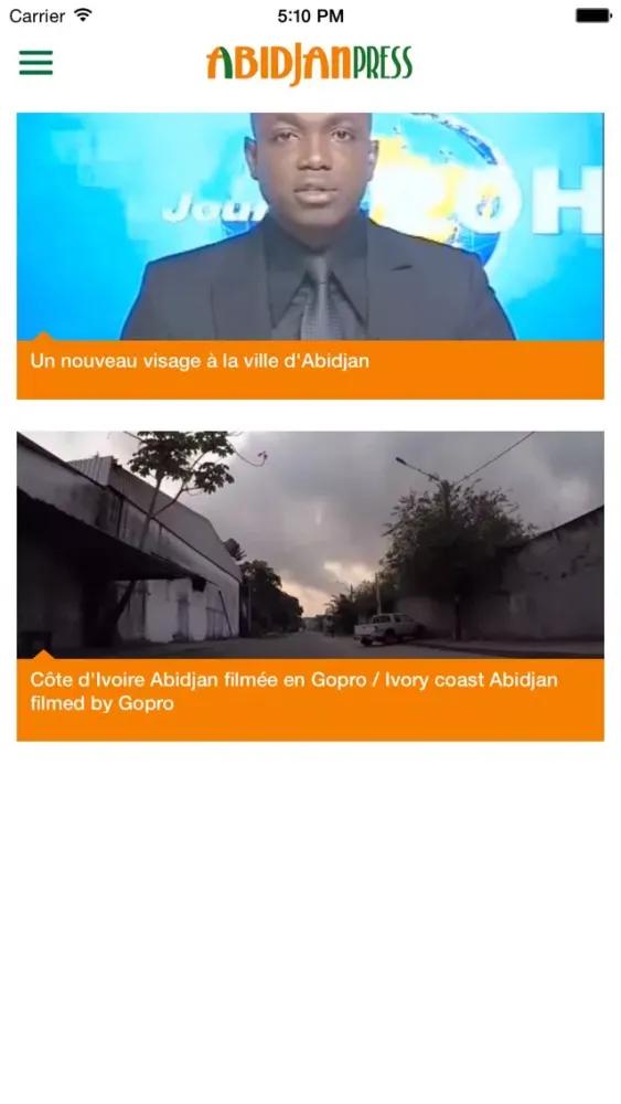 Captures d'écran de AbidjanPress