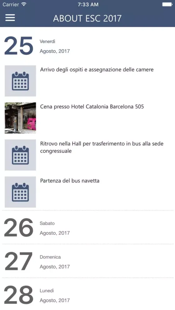 Capturas de pantalla de About ESC 2017
