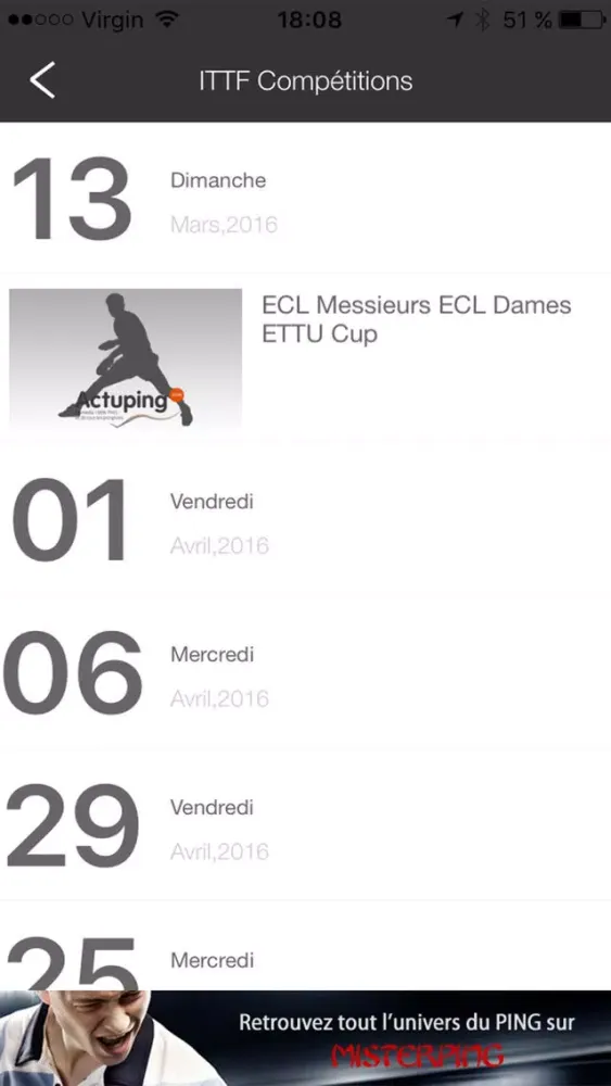 Zrzuty ekranu Digiping Tennis de Table