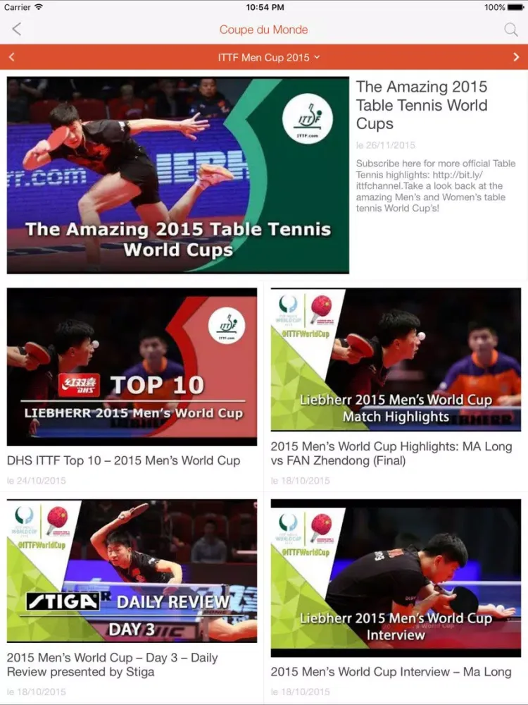 Captures d'écran de ActupingTV Tennis de Table iPad 