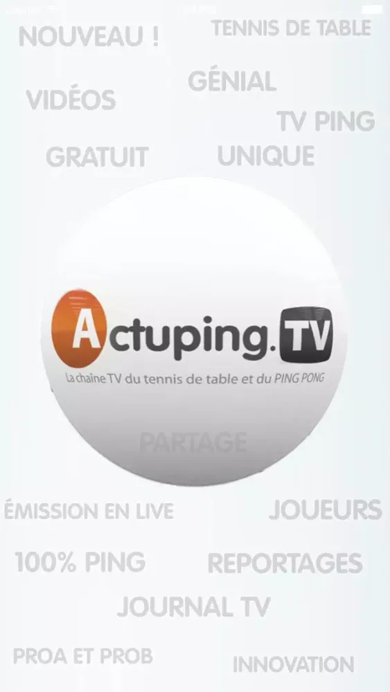 Captures d'écran de ActupingTV Tennis de Table