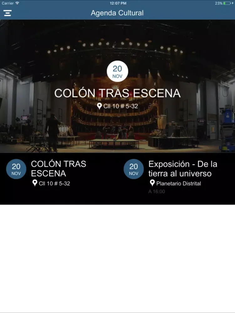 Скриншоты Agenda Cultural de Bogotá iPad 