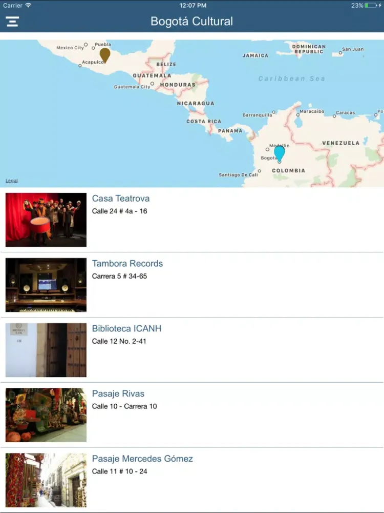 Скриншоты Agenda Cultural de Bogotá iPad 