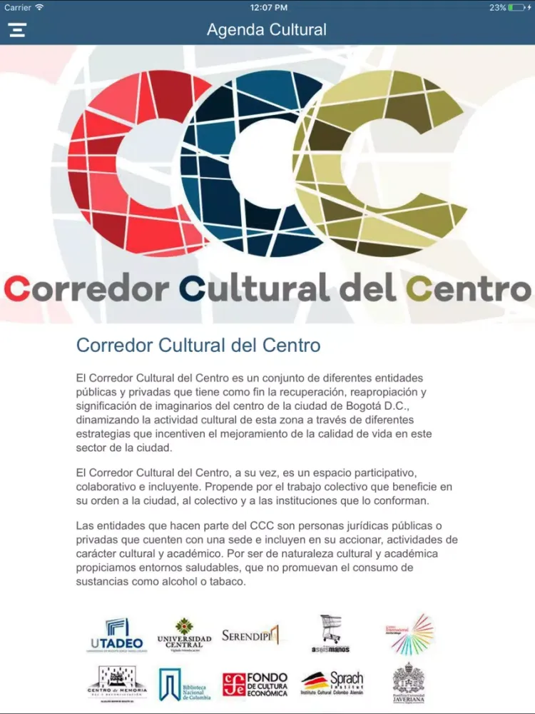 Скриншоты Agenda Cultural de Bogotá iPad 
