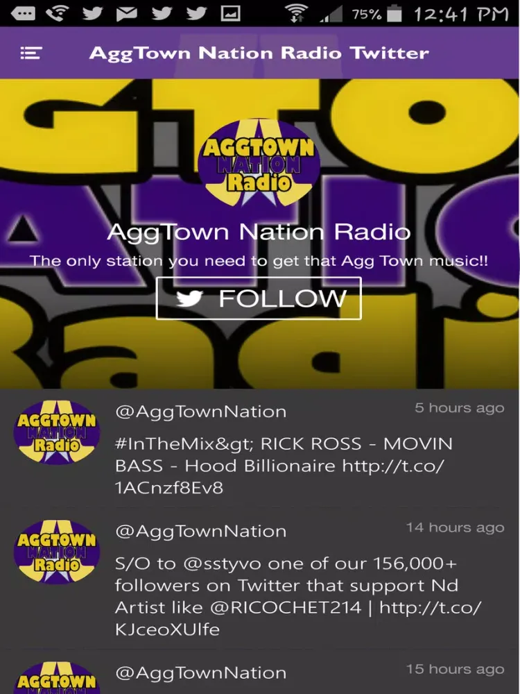 Captures d'écran de AggTown Nation Radio iPad 