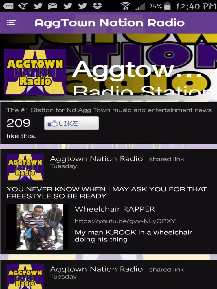 Captures d'écran de AggTown Nation Radio iPad 