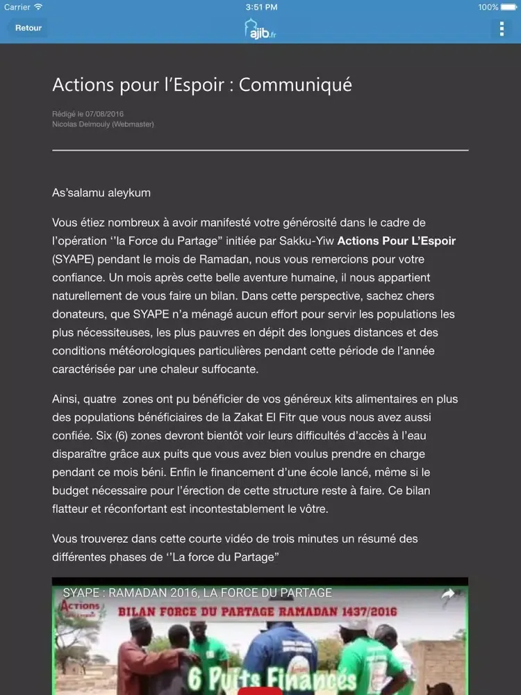 Captures d'écran de AJIB.fr iPad 