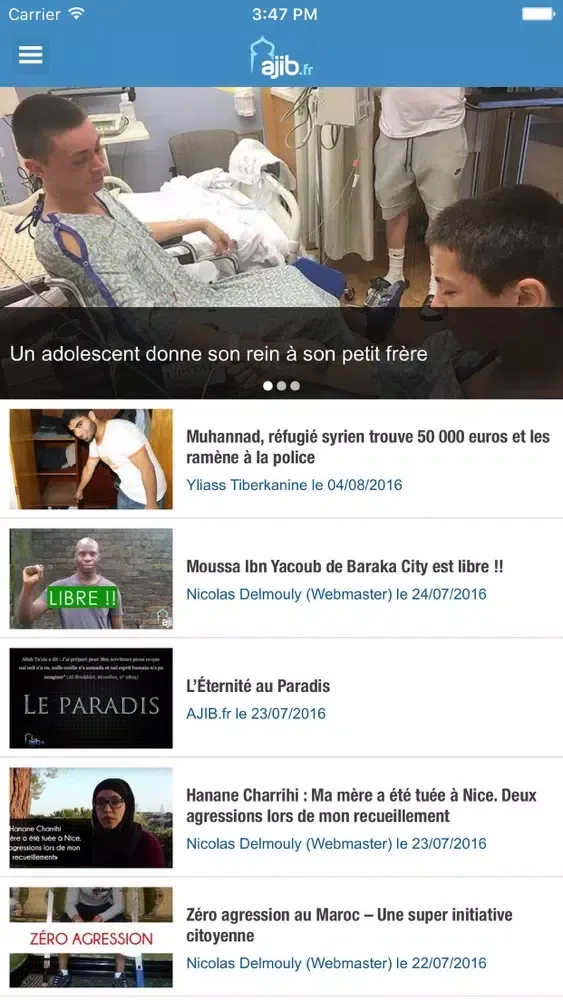 Captures d'écran de AJIB.fr