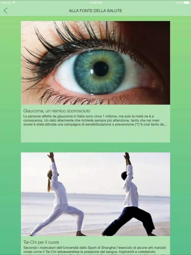 ภาพหน้าจอของ Alla Fonte della Salute iPad 