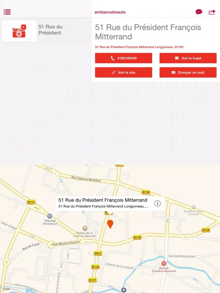 Tangkapan layar Ambiance Beauté iPad 