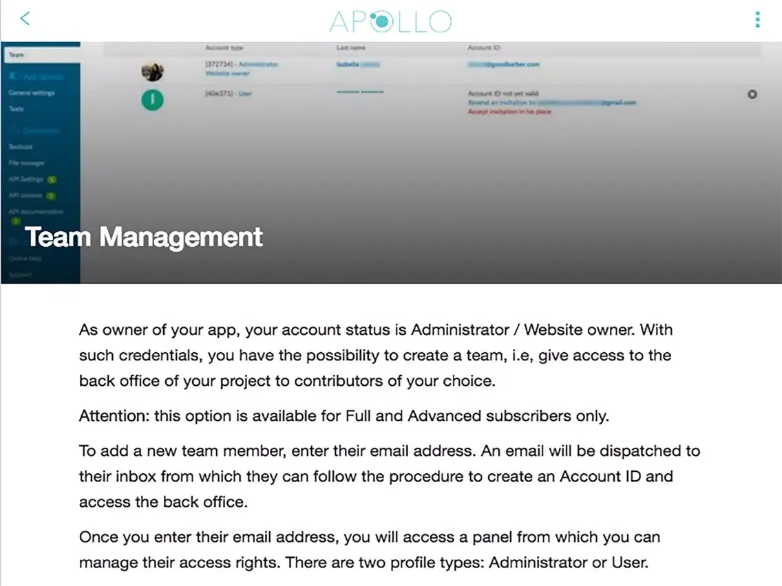 ภาพหน้าจอของ Apollo Apps iPad 