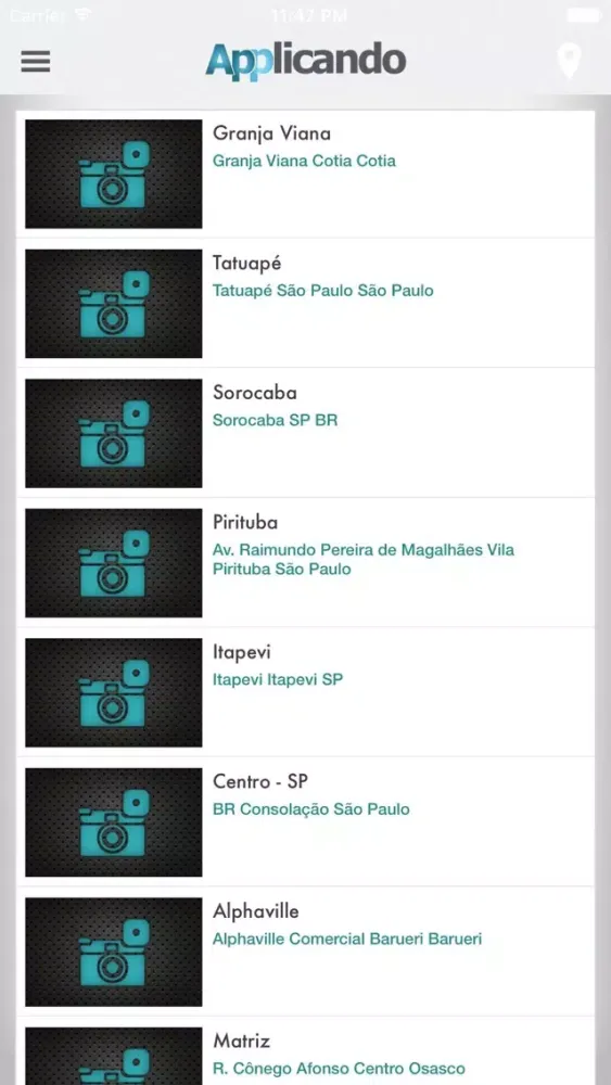 Capturas de tela do Applicando