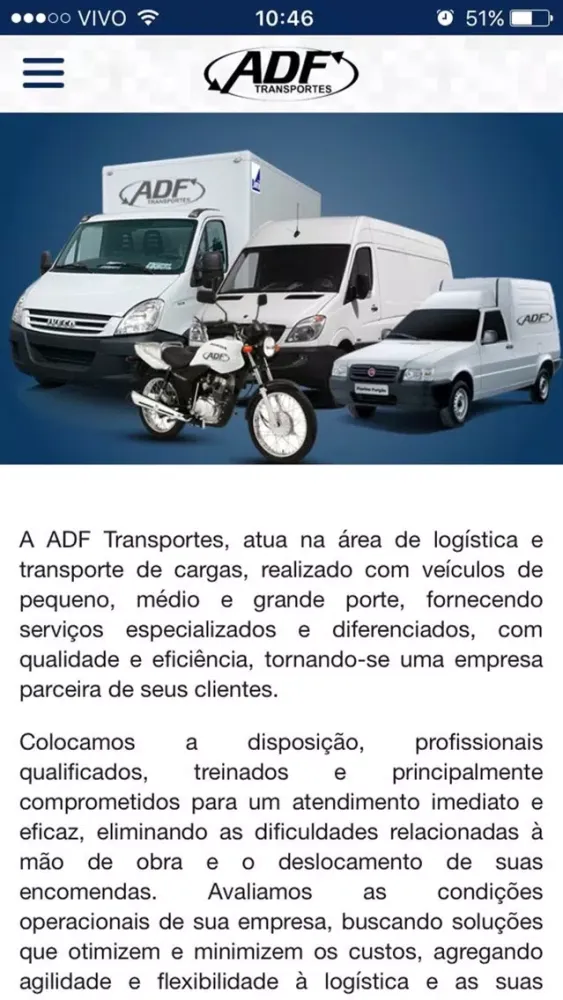 Tangkapan layar ADF Transportes