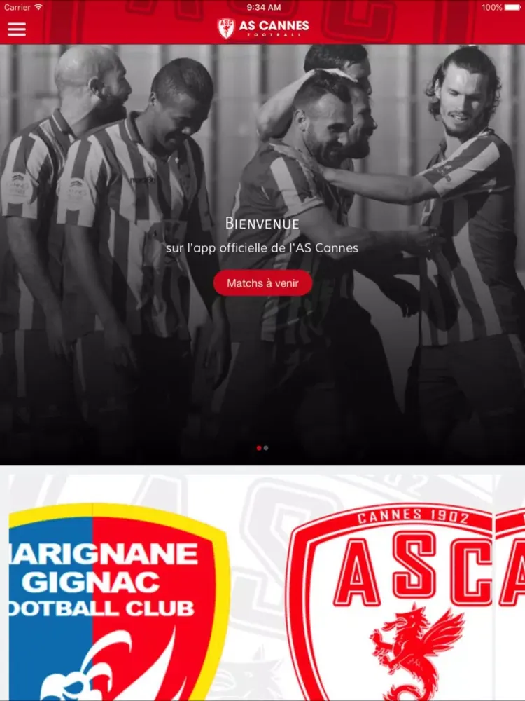 AS Cannes Football iPad  Screenshots