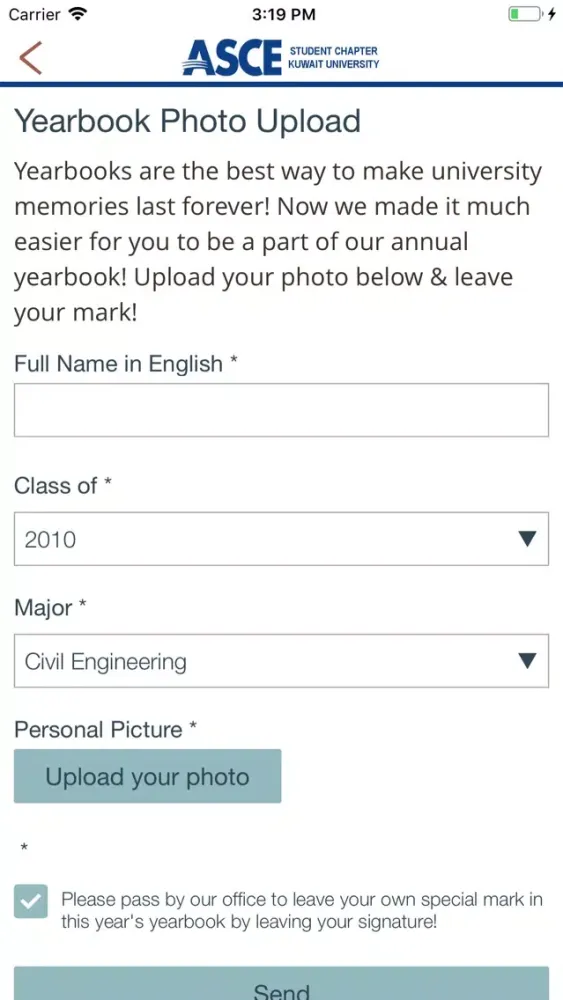 ASCE - Kuwait Student Chapter Ekran Görüntüleri